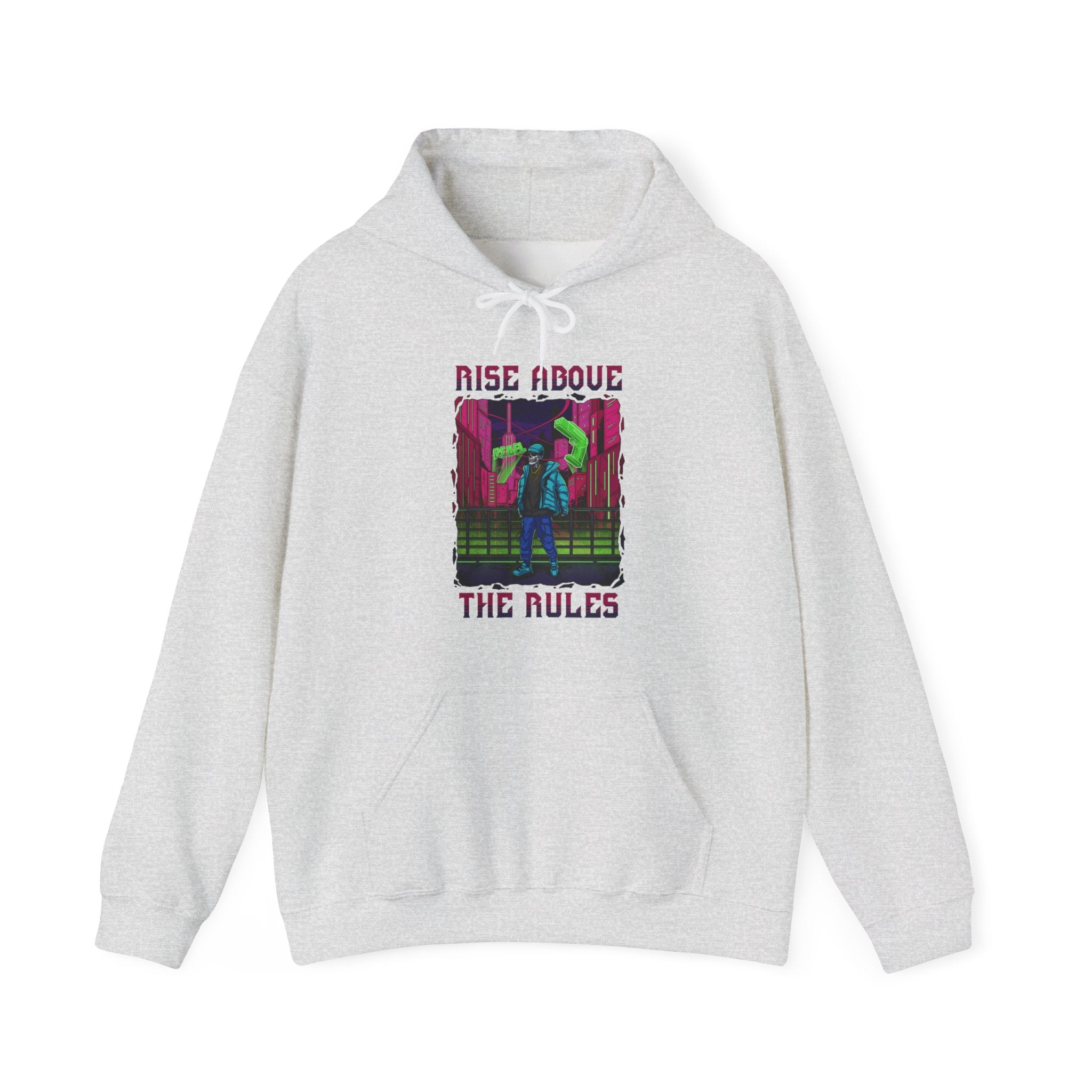 Neon Skull Rebel Hooded Sweatshirt