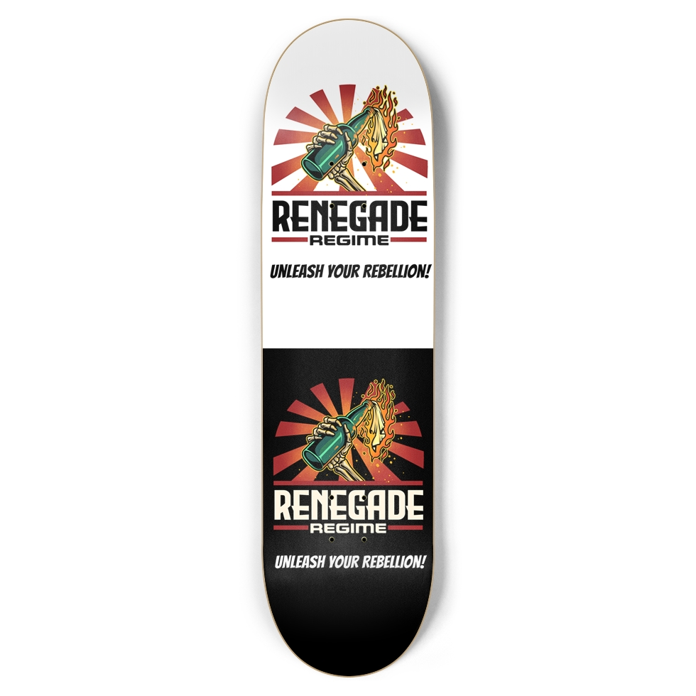 RenegadeRegime Skeleton hand Skateboard - 8.75