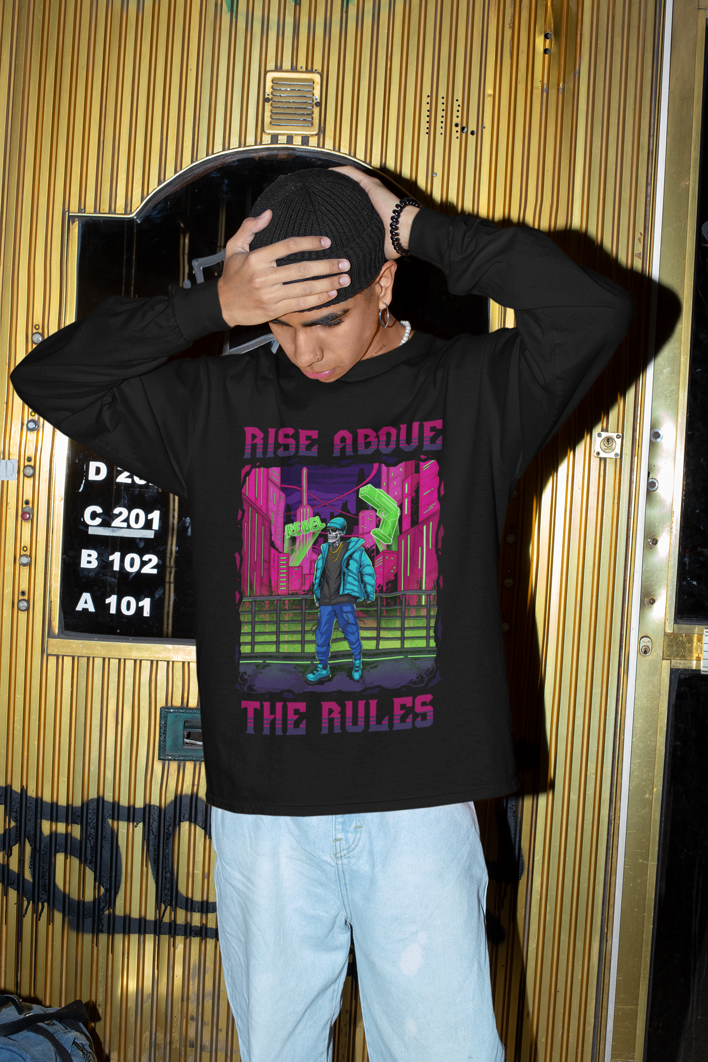 Neon Skull Rebel Sweatshirt